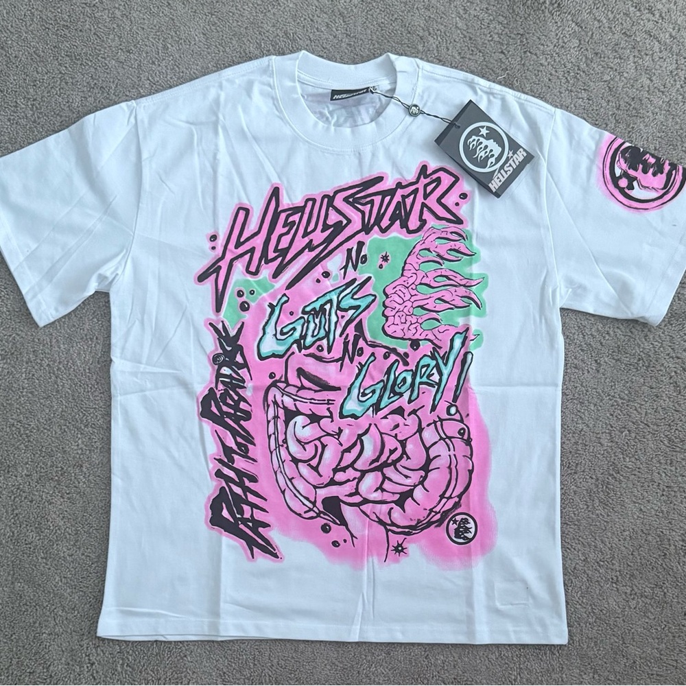 Hellstar Graphic T-Shirt with Pink and Green Design